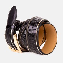 The Bellagio Black & Gold Leather Belt image 3