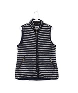 Old Navy Women&#39;s M Tall Striped Quilted Full-Zip Vest, Zipper Pockets, N... - $20.00