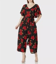 City Chic Womens XL 22 Rose Liason Floral Jumpsuit NWT Y58 - $63.69