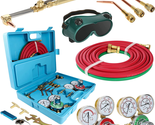 Gas Welding Cutting Brazing Set Portable Welder Tool Nozzles Regulator H... - $256.31