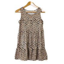 Love, Fire Sundress Womens Large Sleeveless Tiered Ruffled Leopard Print Dress - £21.11 GBP