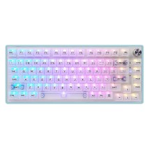 BOYI WK82 Transparent Keyboard with Knob,82 Key Wireless Hot Swappable RGB Mecha - £70.61 GBP