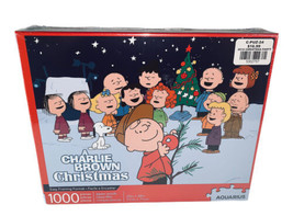 A Charlie Brown Christmas Jigsaw Puzzle 1,000 Piece 20&#39; x 28&quot; Aquarius New - £25.21 GBP