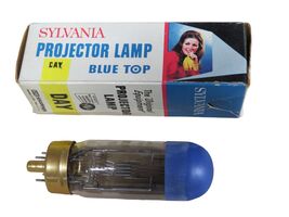 Vintage Sylvania DAY Blue Top Projector Lamp NOS - $182.94 MXN