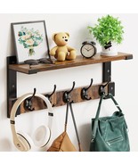 Wall Hooks With Shelf, Coat Rack Wall Mount, Shelf With Hooks For Coat, ... - €32,66 EUR