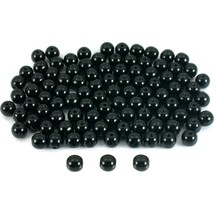 100 Jet Black Round Druk Czech Glass Beads Beading 6mm - £6.93 GBP