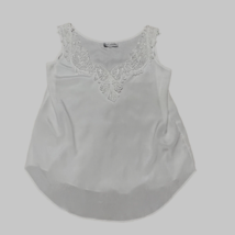 Vintage Sonya Ratau for San Andre Shirt Womens Medium Ivory Sheer Camiso... - £21.95 GBP