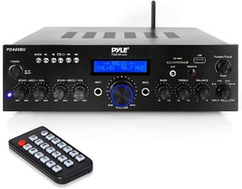 Wireless Bluetooth Power Amplifier System - 200W Dual Channel Sound, Black. - £73.49 GBP