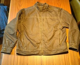 Kuhl Burr Jacket Mens XXL Brown Vintage Patina Dye Barn Coat YKK Zipper ... - $77.39