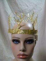 Gold Tree Branch Crown Antler Coral Renaissance Medieval Evil King Queen... - $24.80 CAD