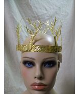 Gold Tree Branch Crown Antler Coral Renaissance Medieval Evil King Queen... - $24.80 CAD