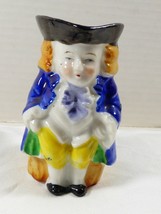 VTG Occupied Japan Figurine Porcelain Small Pitcher Creamer Colonial Man... - $34.65