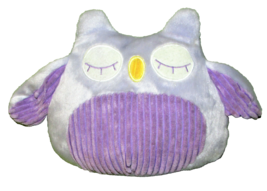 Animal Adventure Sleepy Owl Stuffed Animal Pillow Plush 8&quot; Purple Soft Lovie - £8.49 GBP