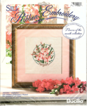 Bucilla Gladiolus Silk Ribbon Embroidery Kit with Precut Mounting Mat - £9.53 GBP