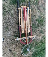 Vintage Paris ZENITH Fastback 46” Wood Snow Sled with Steel Rails RARE!!! - $339.45 CAD