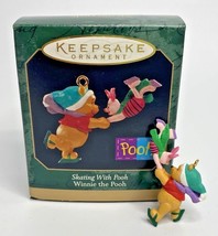 1999 Hallmark Skating With Pooh Miniature Ornament U31 - £8.11 GBP