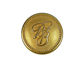 Brooks Brothers Logo BB Metal Main Replacement Button .80&quot; - $9.95