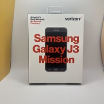 Verizon Samsung Galaxy J3 Mission 16GB Prepaid Smartphone Silver Phone New - £38.19 GBP