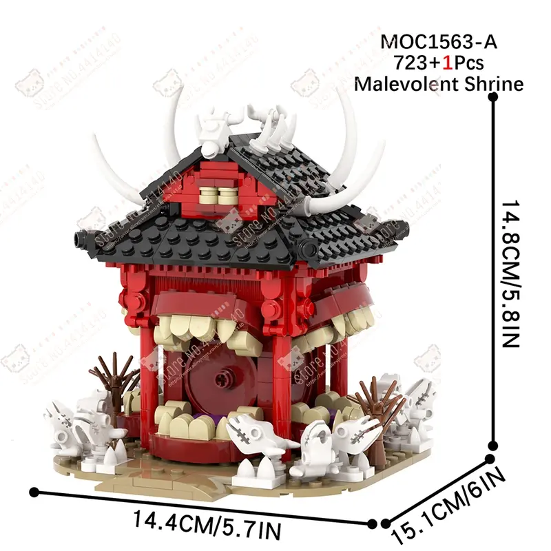 Anime Series MOC Alien Character Model Creative Building Blocks DIY Temple Scene - $66.61