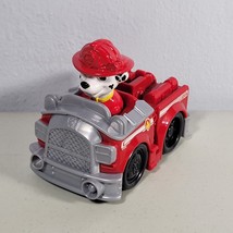 Paw Patrol Toy Lot Fire Truck with Marshall Dog Attached and 2 Fire Dog Figures - £9.48 GBP