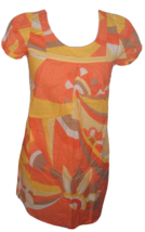 Roxy Dress juniors 3 Spring Summer Cruise Orange Yellow Mod beach pop print - £15.51 GBP