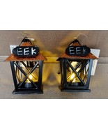 Halloween LED Lanterns 2 Each Ashland Boo Or EEK Boulevard 2 1/2&quot; x 3 1/... - $161.64 MXN