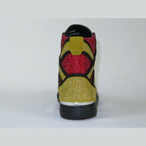 Mens High Top Shoes By FIESSO AURELIO GARCIA ,Fancy Rhine stones 2402 Red Gold image 5