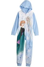 Girls One Piece Pajamas Hooded Disney Frozen Elsa Union Suit Blanket Sle... - $21.78