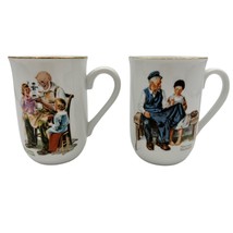 Norman Rockwell Museum Mugs Pair Toymaker and Lighthouse Keepers Daughter - £8.70 GBP
