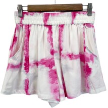 Calia Shorts Womens XS High Rise Watercolor Tie Dye Pink White Coverup S... - £19.27 GBP