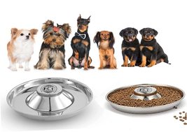 Puppy Bowls for Litter, 2 Puppy Food Bowl, Stainless Steel Puppy Feeding... - $662.95 MXN