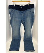 Old Navy Womens Maternity Pants Size 20L 44x32 Medium Wash Stretch Elast... - $38.63 CAD