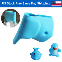 Bathtub Faucet Cover Baby Bathroom Safety Spout Cover Protector Blue Ele... - £14.38 GBP