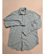 Polo Ralph Lauren Shirt Mens Large Light Blue Button Down Long Sleeve Co... - $35.56 CAD