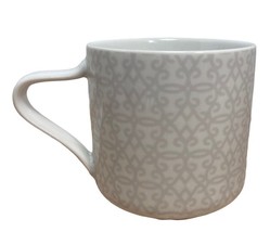 Starbucks 2014 Damask Tapestry White Cream Ceramic Coffee Mug  - $9.82