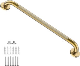 Gold Shower Grab Bar W/Anti-Slip Knurled Grip 32 Inch, Zepolu Wall Mounted - $47.98