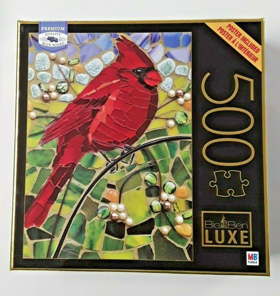 Primary image for Big Ben Luxe 500 Piece Jigsaw Puzzle Cardinal Glass Cynthie Fisher