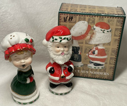 Vintage porcelain Santa and Mrs Claus nodder figures with box - £11.17 GBP