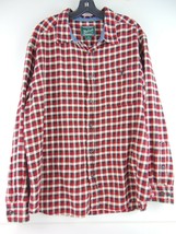 Woolrich Red Plaid Cotton Button Up Flannel Shirt XL - £23.73 GBP