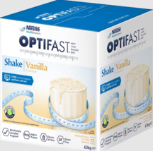 1 x Nestle Optifast Milk Shake Vanilla Intensive Weight Loss 12's x 53g  - $90.00