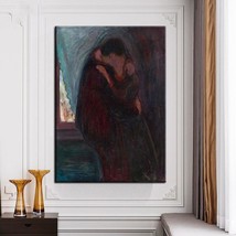 Hand Painted Classic Gustav Klimt The Kiss Abstract Oil Painting Modern Arts - £255.11 GBP+