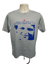 2018 Terry Fox Run Celebrating 25 Years in NYC Adult Small Gray Jersey - $333.61 MXN