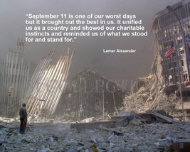SEPTEMBER 11, 2001 911 TRIBUTE QUOTE LAMAR ALEXANDER PHOTO PRINT VARIOUS... - $4.95+