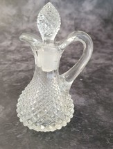 Antique Blown Glass Crystal Cruet With Stopper Small 3.5 In Tall - £13.90 GBP