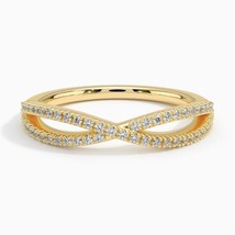 Rosie Round Lab Grown Diamond Entwined Diamond Ring / Eternity Style Ban... - $1,965.76 MXN