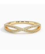 Rosie Round Lab Grown Diamond Entwined Diamond Ring / Eternity Style Ban... - $105.00