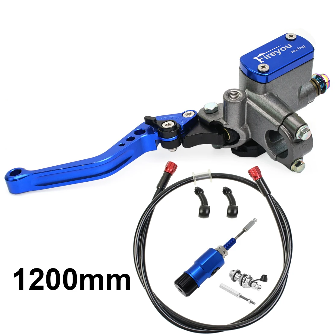 Motorcycle Master Cylinder Lever Hydraulic Clutch Oil Hose Line Pipe Rear Foot k - £237.69 GBP