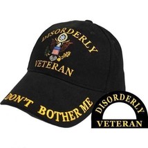 K&#39;s Novelties Disorderly Veteran Don&#39;t Bother Me Vet Black Embroidered Cap Hat C - £9.54 GBP