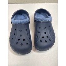 Crocs Navy Blue Slingback Faux Fur Lined Clogs Shoes Mens 5 Womens 7 - $24.95