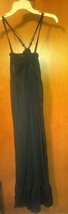 Womens No Boundries Medium 7-9 Black Strap Bead Front Dress 100% Polyester Boho - £13.54 GBP